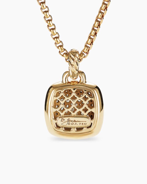 Albion Pendant 18K Yellow Gold with Pave Diamonds, 14mm