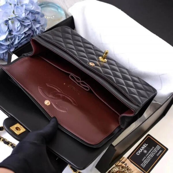 26D4725A-AA90-60A7-449F-4E51B575DF9B.jpg Chanel 1112 Black Medium Size 2.55 Lambskin Leather Flap Bag