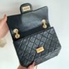 Chanel Mini 2.55 Handbag Black For Women Gold Toned Hardware 7.8in/20cm AS0874 Y04634 94305