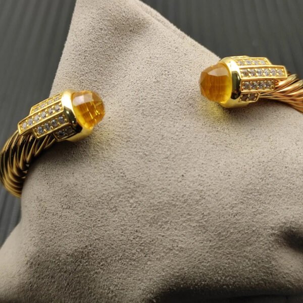 27D236AF-F5EE-9FD1-0977-BB1421889D15.jpg 7mm Cable Bracelet with Citrine & Diamond Accents