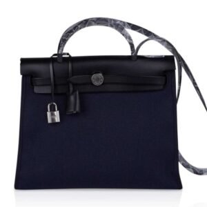 Herbag Zip Navy on Black 31 Militaire Canvas / Vache Hunter Leather