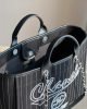 28A758DA-F83F-FD6B-186E-E58AB8CAD6CC.jpg CHANEL Deauville 2wayTote Bag Black A66941 Cotton Leather