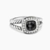 28E5587D-2A10-B2DB-BD92-9D81536E51C6.jpg Petite Albion® Ring Sterling Silver with Black Onyx and Diamonds, 7mm