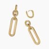 Lexington Double Link Drop Earrings 18K Yellow Gold, 53mm