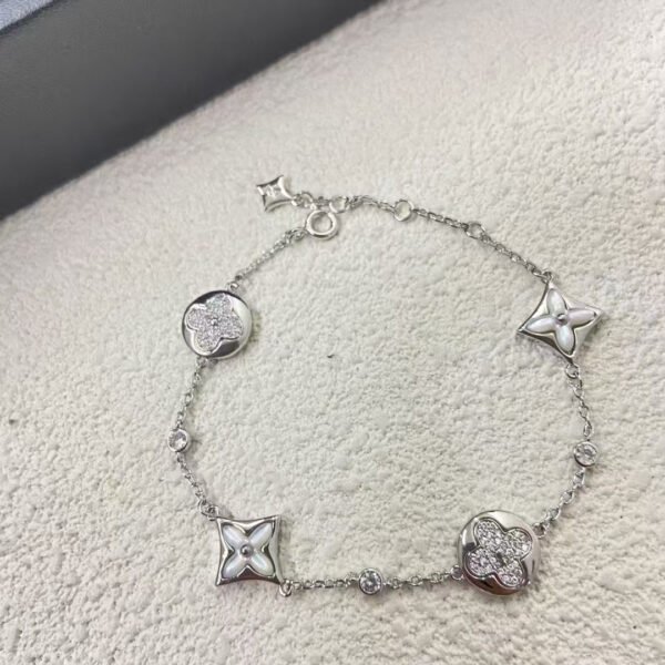 Color Blossom BB Multi-Motifs Bracelet - White gold