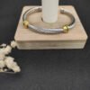 David Yurman 5mm 18k Gold and Sterling Silver Diamond Station Cable Bracelet