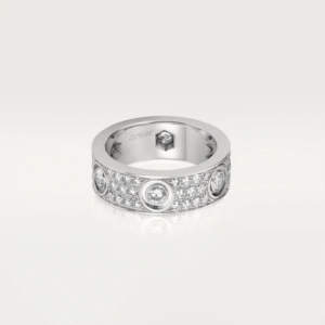 LOVE RING, DIAMOND-PAVED