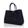 Garden Party 30 Bag Black Vache Country Leather with Palladium Hardware