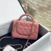 Chanel Hand-Held Oblique Cross Bag Pink For Women, Women&rsquo;s Bags 6.7in/19cm