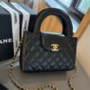2DDCED90-3906-2F7D-3D2E-264A161790ED.jpg Shiny Aged Calfskin Coral Mini Kelly Shopping Bag - Black