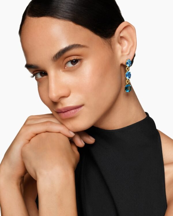 2E2E7078-72FE-6292-534A-FD163ABD7F11.jpg Marbella Drop Earrings 18K Yellow Gold with Blue Topaz and Hampton Blue Topaz, 51mm