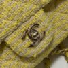 Chanel 20Cm Class-Flap Bag In Yellow Tweed 1116