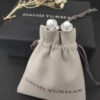 Pearl Classics Cable Halo Button Earrings Sterling Silver with Diamonds, 13mm