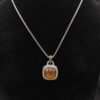 Albion&reg; Pendant Sterling Silver with Citrine and Diamonds, 14mm