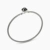 Petite Chatelaine Bracelet Sterling Silver with Black Onyx, 3mm - 17cm
