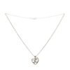 Double C Heart Chain Pendant Necklace Gold
