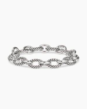 Oval Link Chain Bracelet Sterling Silver, 12mm - 19cm