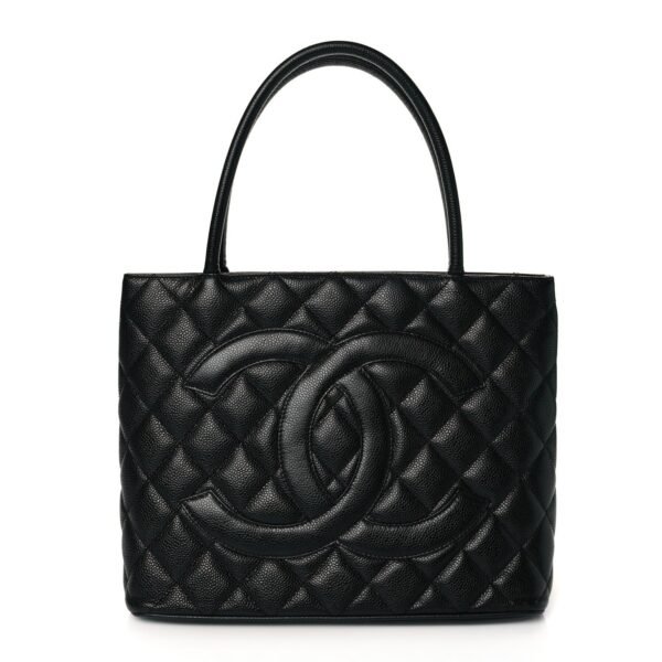 30FF2ACF-EF1B-D202-764C-4CC810C8CE39.jpg Caviar Quilted Medallion Tote Black