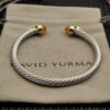5mm Cable Bracelet with Champagne & Diamond Accents