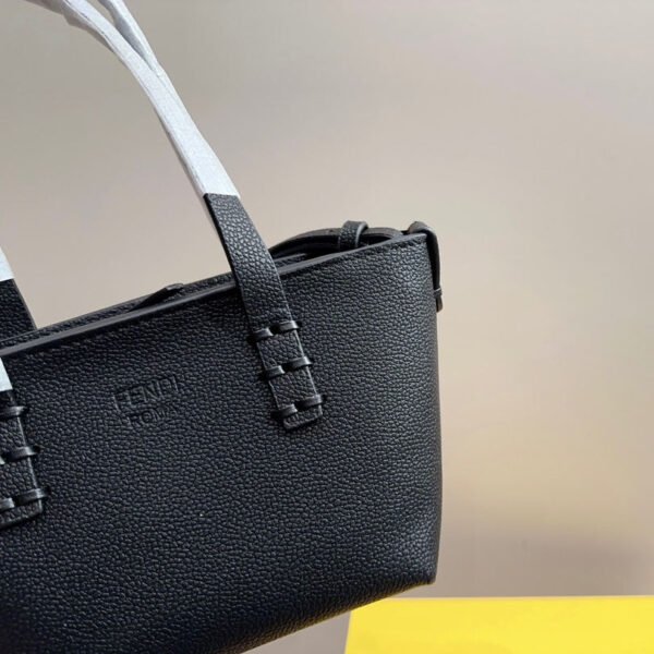 Fendi Leather Roll Mini Bag - Black
