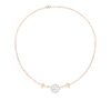 Idylle Blossom XL Necklace, 3 golds and diamonds