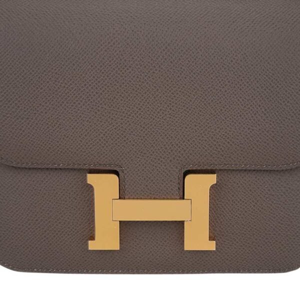 Mini Constance 18 Bag Etain Epsom Leather with Gold Hardware