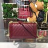 Chanel Boy Handbag Gold Toned Hardware Burgundy For Women, Women&rsquo;s Bags, Shoulder And Crossbody Bags 9.8in/25cm A67086