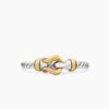 34A7338B-13A5-B680-7CE3-B71BDB3762FC.jpg Petite Buckle Ring Sterling Silver with 18K Yellow Gold, 2mm - 6