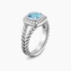 34A93EFA-A908-5987-EACA-28FD0C93DE90.jpg Petite Albion Ring Sterling Silver with Blue Topaz and Diamonds, 7mm