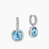 34DBCE3E-01F7-B3EA-A408-8E5DA3C0EC1D.jpg Albion® Drop Earrings Sterling Silver with Blue Topaz and Diamonds