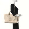 Canvas Pearl Large Deauville Tote Ecru Beige