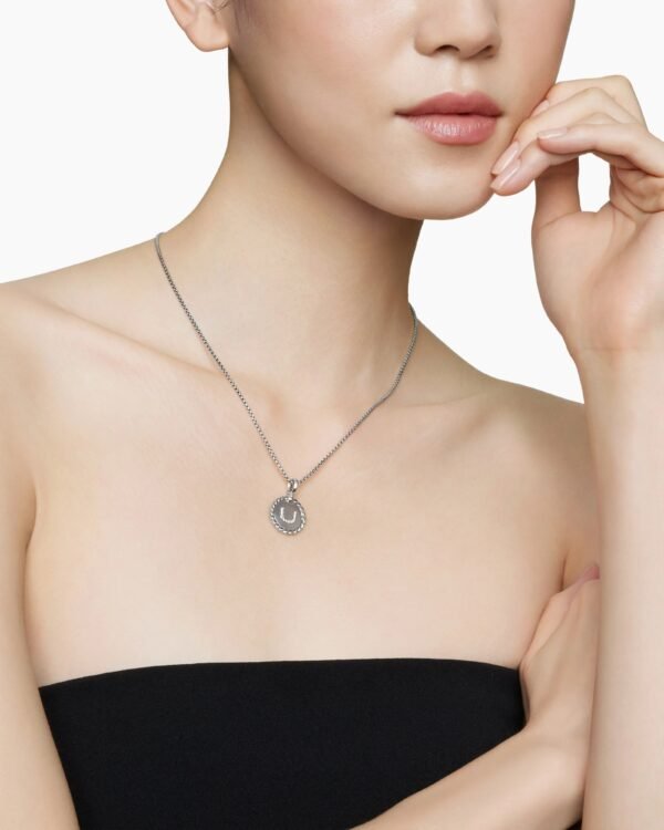 360A2C98-9F10-DB17-4B9C-5CB39D7B2699.jpg Initial Charm Necklace Sterling Silver with Diamond U