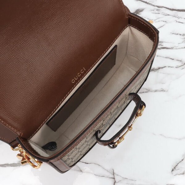 Gucci Horsebit 1955 Canvas Mini Shoulder Bag