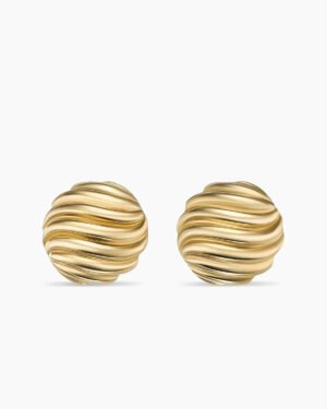 3810F9DF-599A-F9CA-5237-4BB83676F29B.jpg Sculpted Cable Stud Earrings 18K Yellow Gold, 14mm