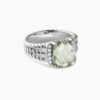 Petite Wheaton Sterling Silver with Prasiolite and Diamonds, 10mm