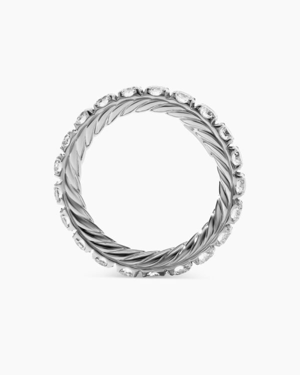 DY Eden Eternity Band Ring Platinum with Diamonds, 3.2mm
