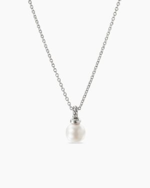 3AC631D4-3C14-1B77-52CE-9FD83A390842.jpg Petite Solari Pendant Necklace 18K White Gold with Pearl and Diamonds, 11.5mm