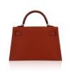 Mini Kelly 20 Bag Sellier Cuivre Chevre Leather with Palladium Hardware