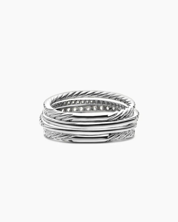 Pav&eacute; Crossover Ring 18K White Gold with Diamonds - 6