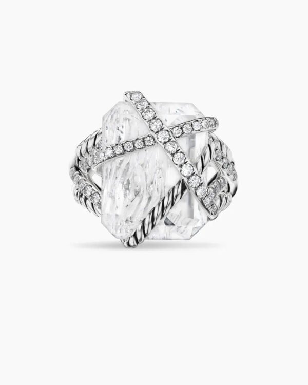 3B527A32-74C1-5518-4510-8232A61D7DAC.jpg Cable Wrap Ring Sterling Silver with Crystal and Diamonds