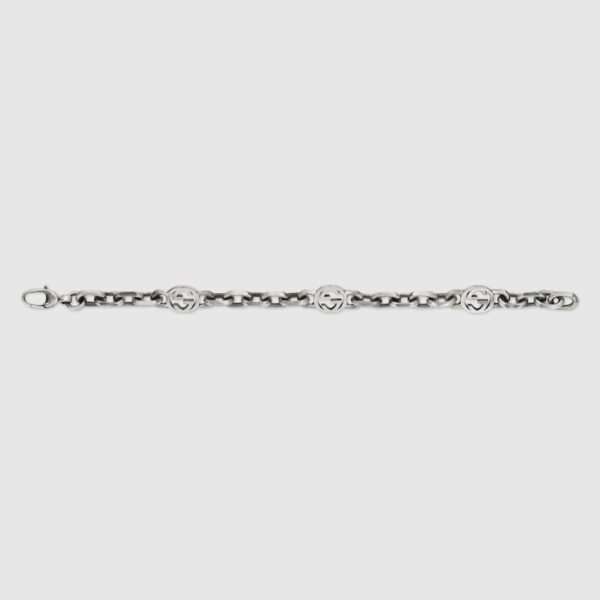 INTERLOCKING SILVER BRACELET