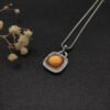 Albion&reg; Pendant Sterling Silver with Citrine and Diamonds, 14mm