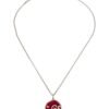 Enamel Ghost Skull Pendant Necklace