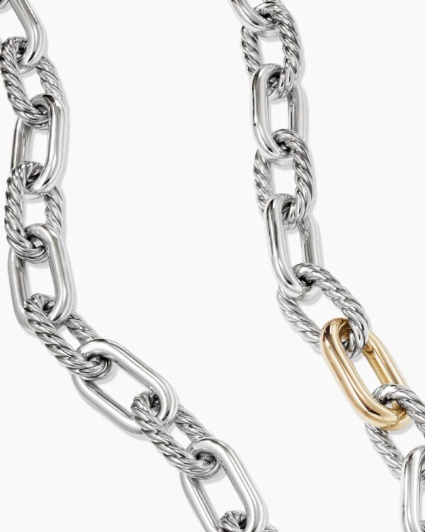 3C5B5A4F-DEB3-2026-C4B7-3F2338986FCC.jpg DY Madison Chain Necklace Sterling Silver with 18K Yellow Gold, 13.5mm