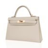 Kelly 25 Sellier Bag Craie Epsom Leather Gold Hardware