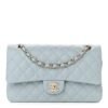3CE3F424-F982-6771-19F2-FAAB04D2548B.jpg Caviar Quilted Medium Double Flap Light Blue