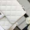 Chanel Classic Mini Flap Bag Silver Hardware White For Women 6.6in/17cm A35200
