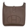 Evelyne GM Bag Etoupe Clemence Leather with Palladium Hardware