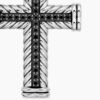 3D6FF678-8175-91F8-2789-16FBFE78A75F.jpg Chevron Cross Pendant Sterling Silver with Black Diamonds