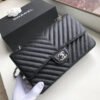 Chanel Chevron Classic Handbag Silver Hardware Black For Women, Women&rsquo;s Bags, Shoulder And Crossbody Bags 10.2in/26cm